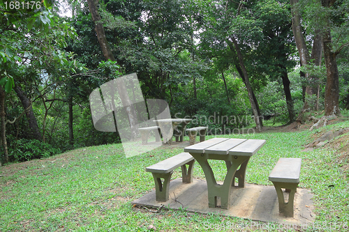 Image of Picnic place in forest