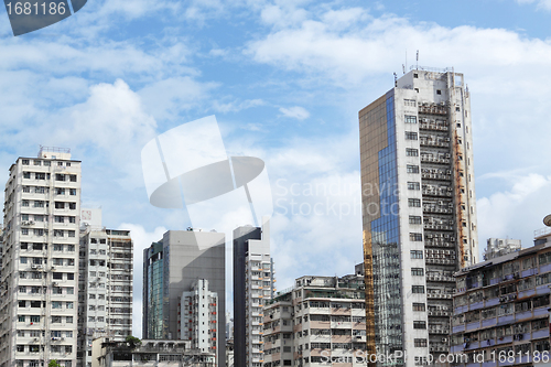 Image of downtown city and old building 