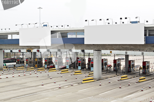 Image of toll station and Billboard