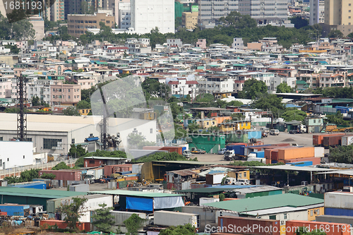 Image of downtown city and old building 