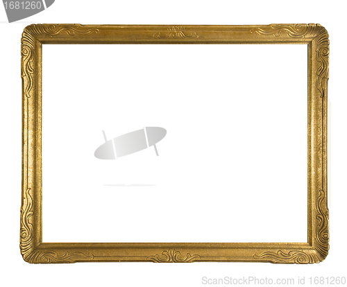 Image of Antique gold ornate picture frame