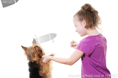 Image of girl and dog