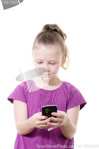 Image of girl sending text message