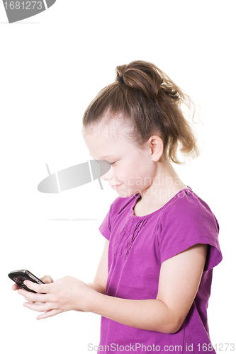 Image of girl sending text message