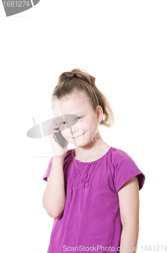 Image of girl talking on mobile phone