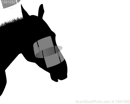 Image of A silhouette of a horse head