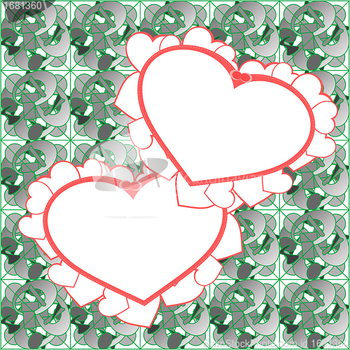 Image of two heart background vector design
