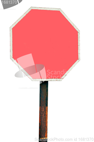 Image of Blank red sign