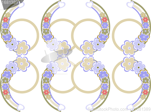 Image of Abstract flower seamless pattern background
