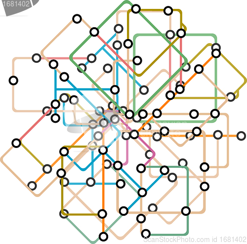 Image of abstract background of a subway map