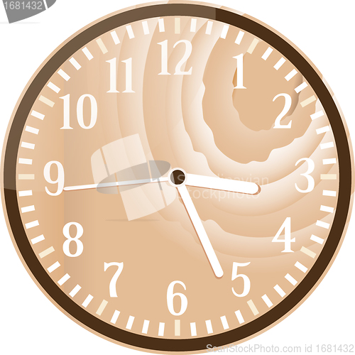 Image of Wall retro wood clock