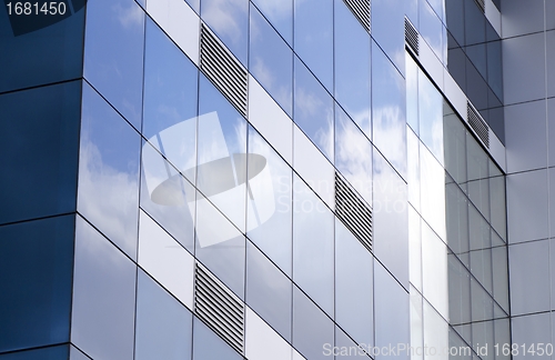 Image of Glass building with ventilation grills