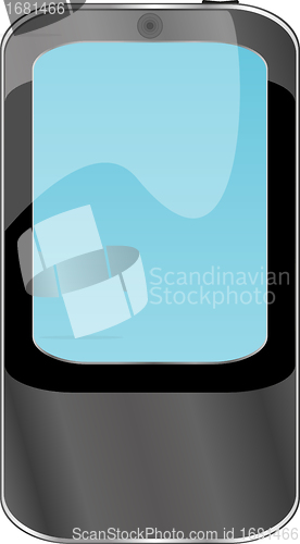 Image of Black smartphone isolated on white background