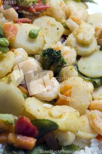Image of shrimp with vegetables