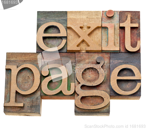 Image of exit page in letterpress type