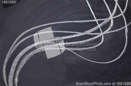 Image of line abstract on blackboard