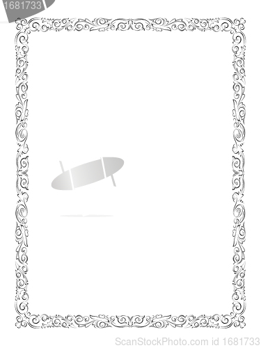 Image of simple black ornamental decorative frame