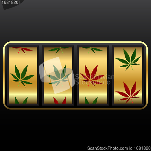 Image of cannabis slot machine