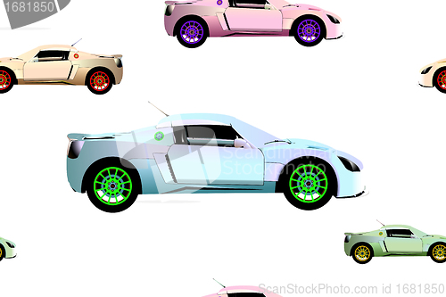 Image of sport cars pattern