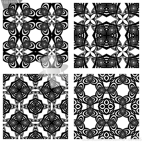 Image of black and white seamless patterns