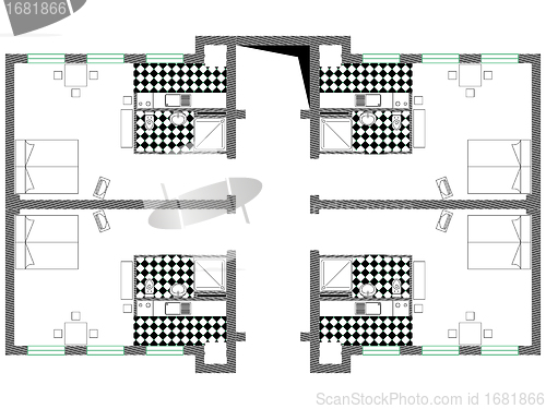 Image of blue print vector