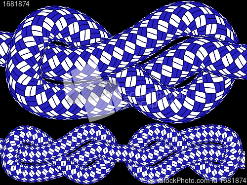 Image of knotted blue ropes