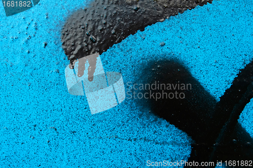 Image of Paint abstraction on metal surface