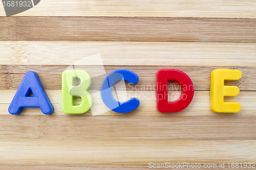 Image of Letter magnets "ABCDE" 