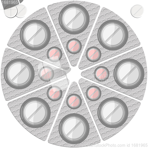 Image of pills in a round blister pack