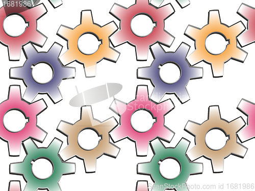 Image of gear wheels pattern