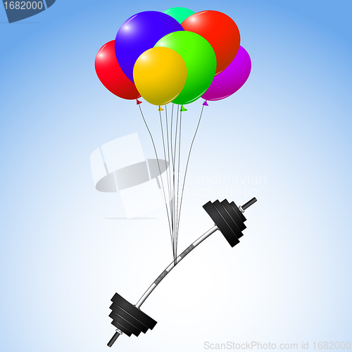 Image of balloons and weights