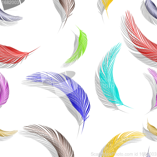 Image of feathers seamless texture
