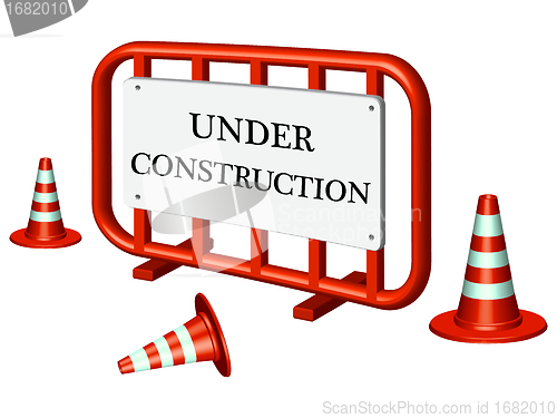 Image of under construction fence