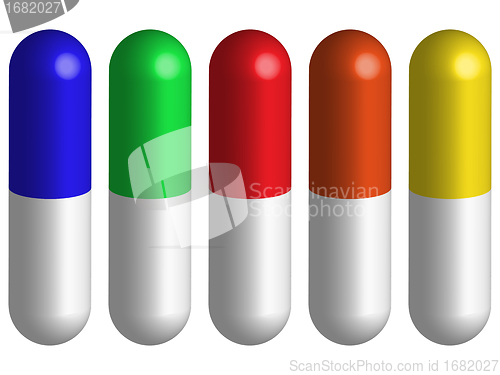 Image of pills against white