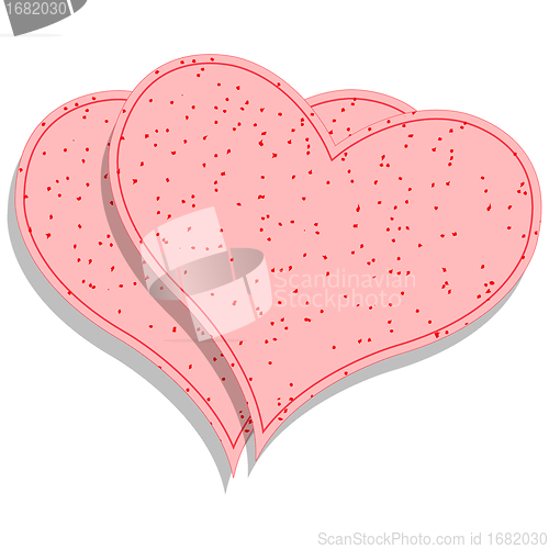 Image of paper pink hearts