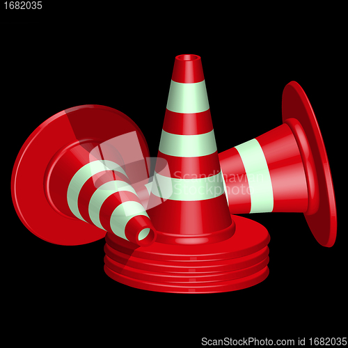 Image of red traffic cones