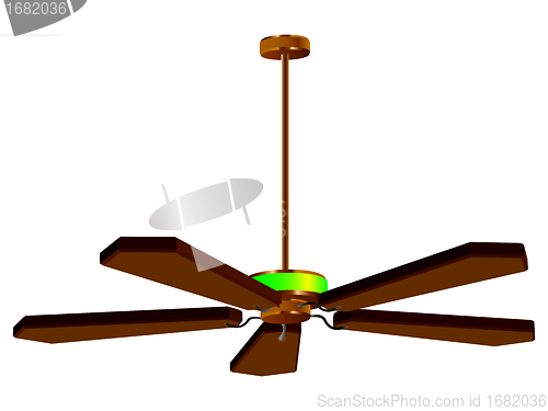 Image of ceiling fan lamp isolated