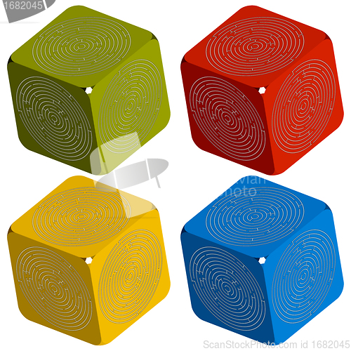 Image of maze cubes