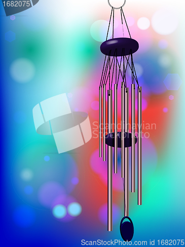 Image of wind chime and lights