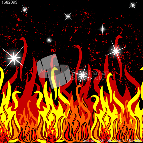 Image of fire seamless pattern