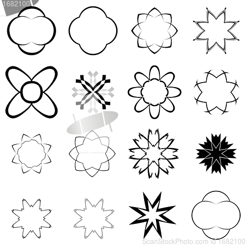 Image of black elements for design