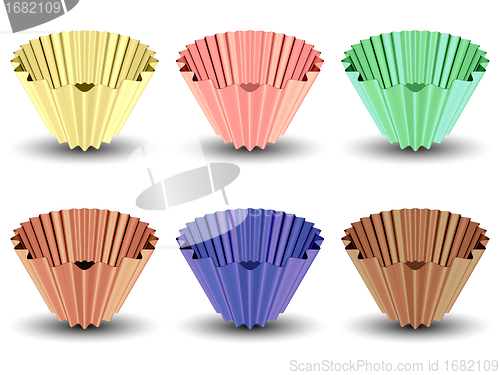 Image of muffin empty papers