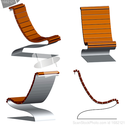 Image of wooden 3d chairs