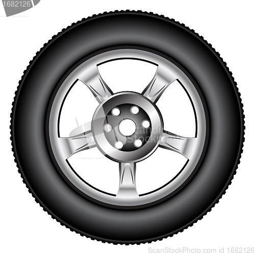 Image of alloy wheel tyre