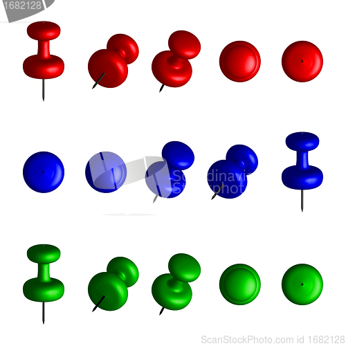 Image of 3d push pins