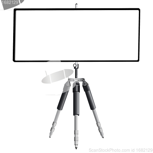 Image of tripod and empty banner