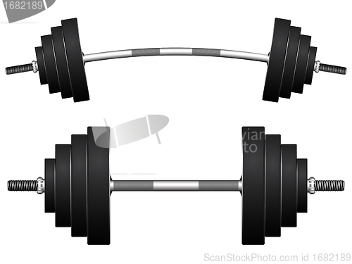 Image of weights against white