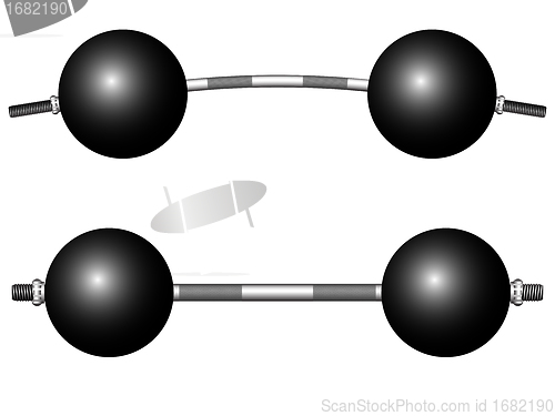 Image of round weights isolated