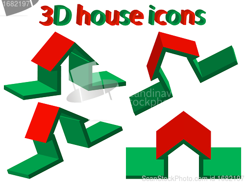 Image of 3d house icons