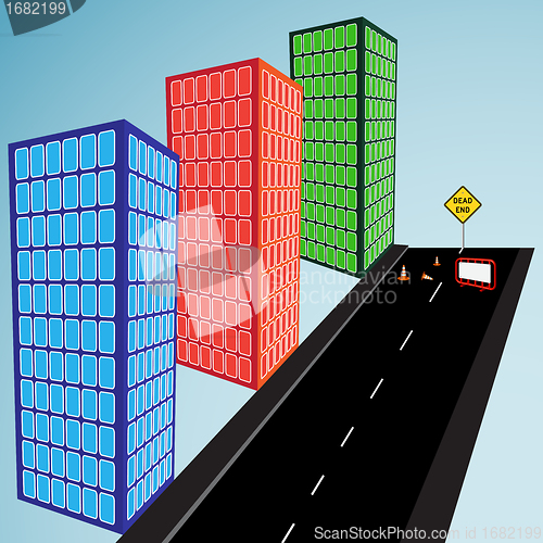 Image of 3d buildings and street